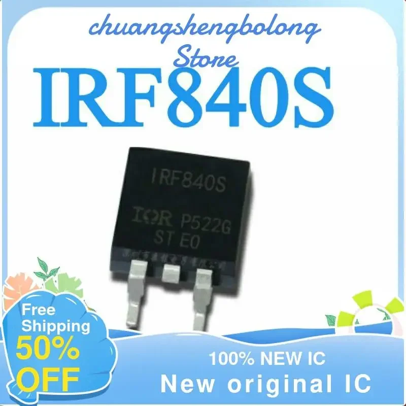 10PCS IRF840STRLPBF IRF840S F840NS 8A 500V New original IC