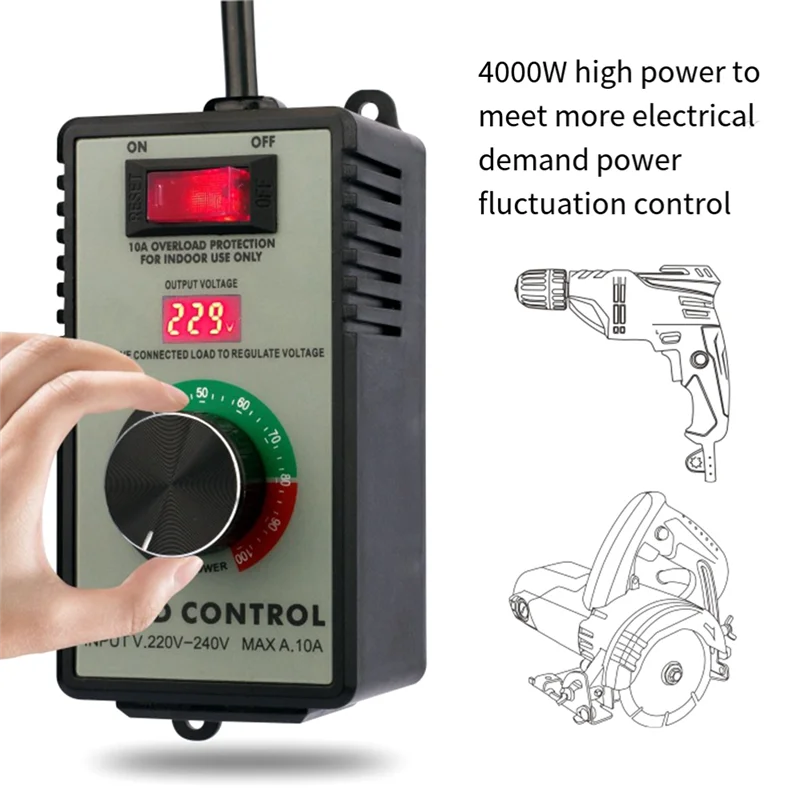

HFIL-Angle Grinder Governor Speed Controller Switch AC220V-250V 4000W Maximum Power Hand Power Tool EU Plug