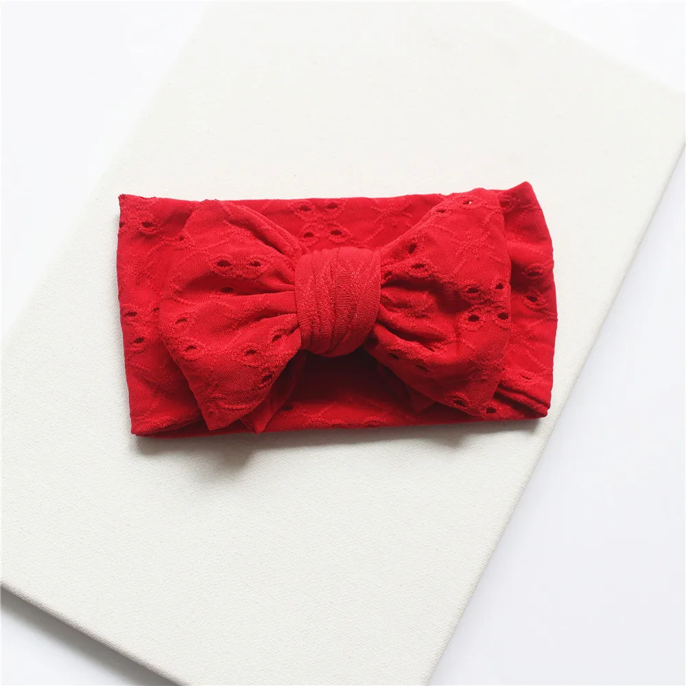 Cute Baby Headband Newborn Hollow Turban Headbands Bow Girl Elastic Tie Knot Hair Bands Children Toddler Hair Accessories