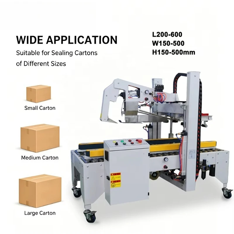 Multi Size Random Folding Case Sealer Automatic Carton Sealing Machine for Varied Logistics Packaging Line Custom