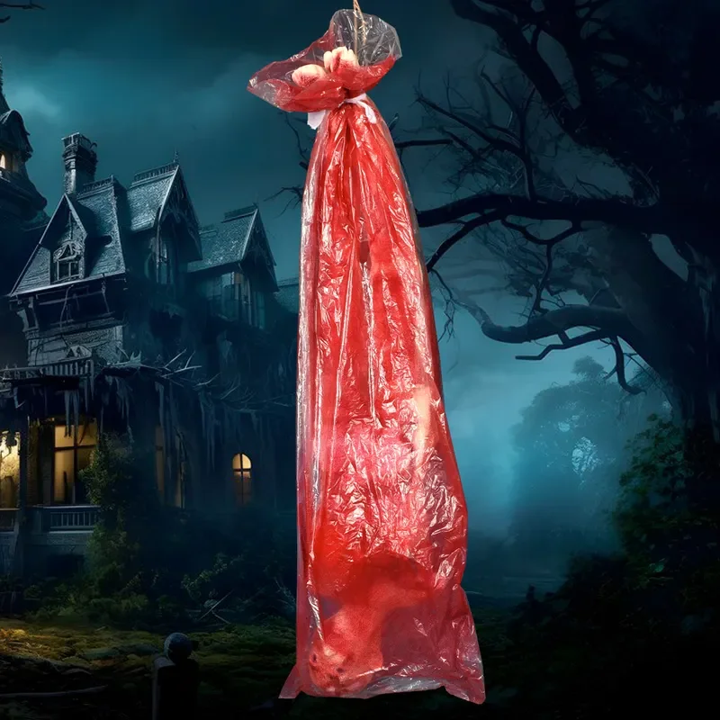 Halloween Latex Fake Corpse Prop Realistic Blood Bag Body Simulation for Haunted House Secret Room Horror Party Decoration