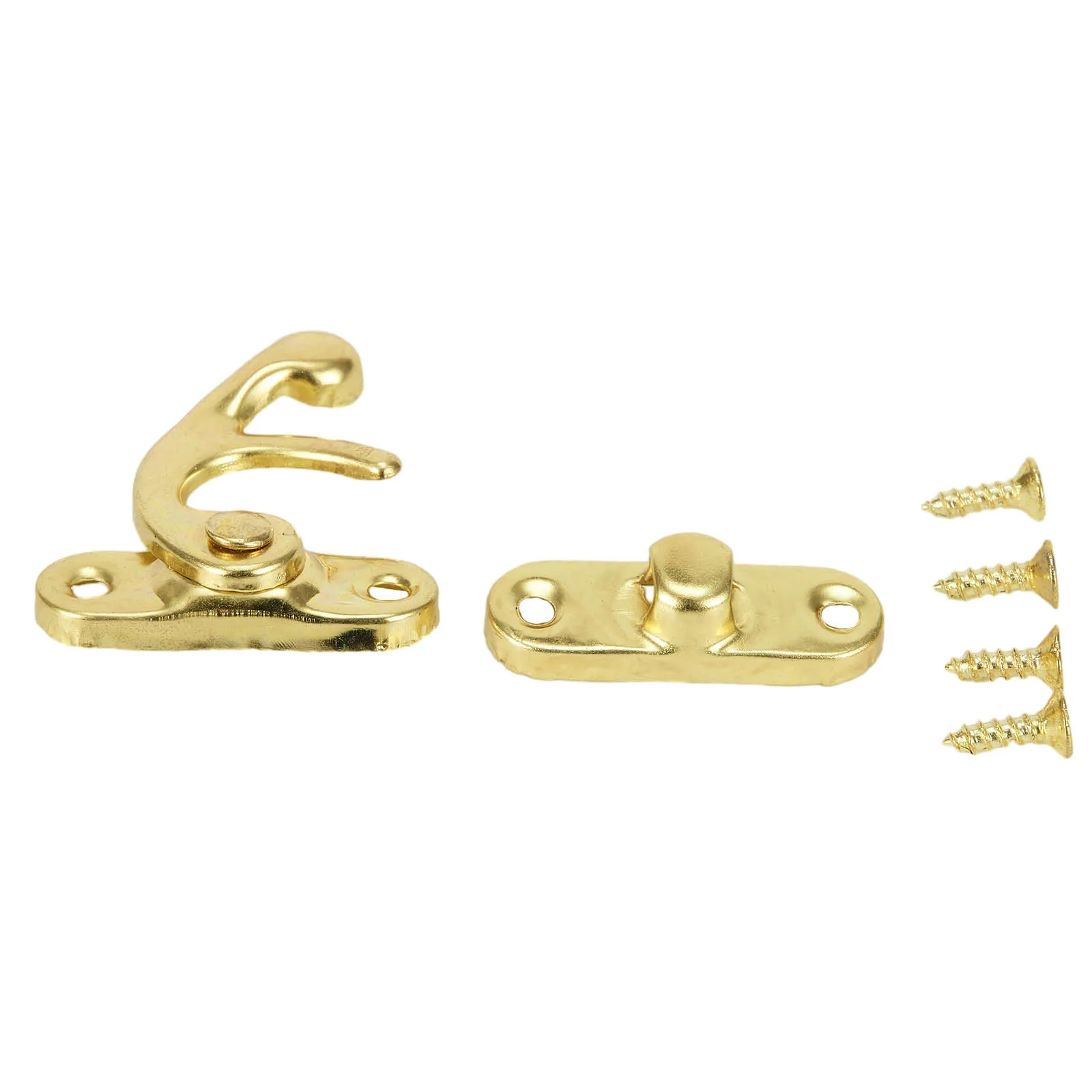 30 Uds. Cerraduras de bocinas con 120 Uds. De tornillos para joyería, caja de madera, candado de hierro de bronce antiguo para el hogar, accesorios de bloqueo de gancho con cerrojo