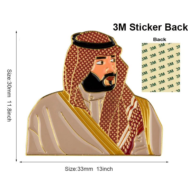 Saudi Arabia Mobile Phone 3M Sticker Badge Metal Pin Broooches Pins