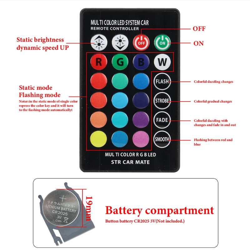 1set T10 W5w RGB LED Bulb Remote Control COB Lamp Car Interior Lighting Reading Wedge Dome Trunk License Plate Light 12V