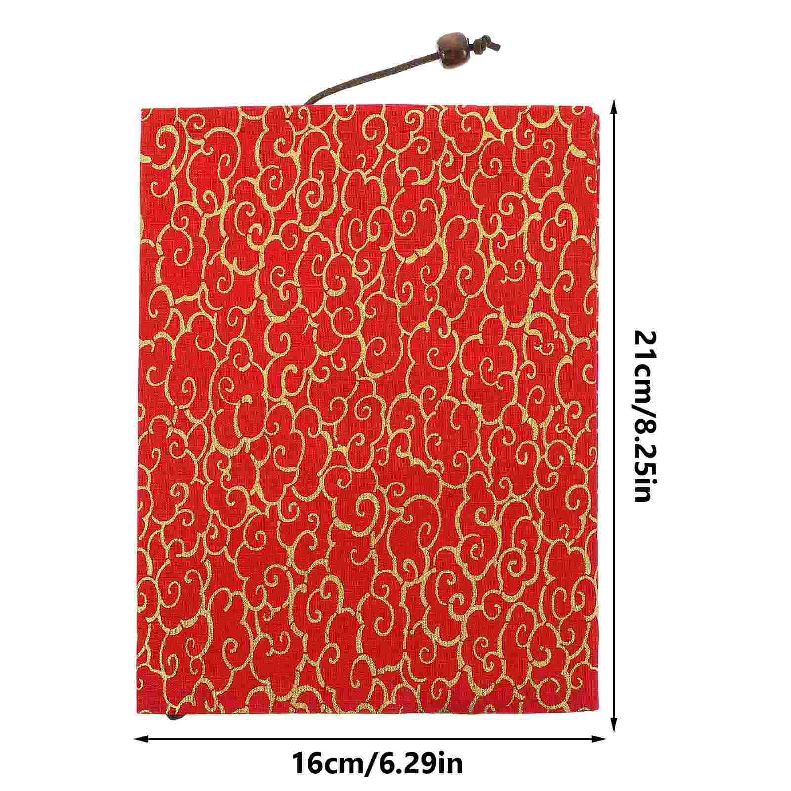 A5 Adjustable Book Cover Decorative Book Sleeve Crane Design Book Protector Hand-made Cloth Book Cover  Hand Account Book