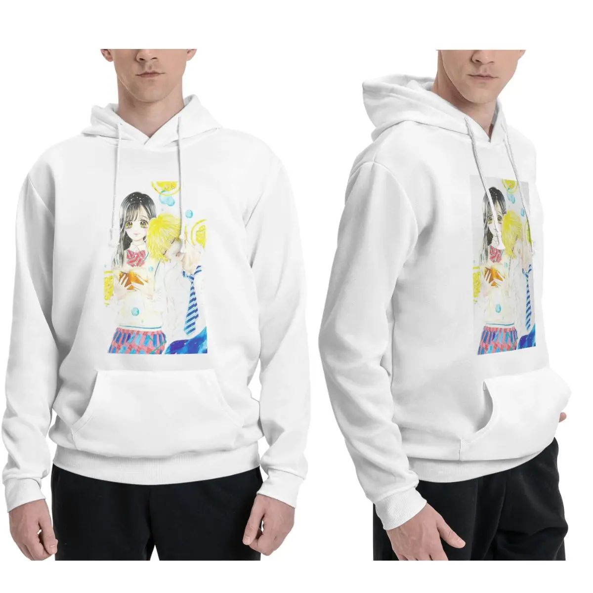 Anime Honey Lemon Soda Hoodies Men's Women Casual Pullover Sweatshirt Harajuku Long Sleeve Hooded Autumn Winter