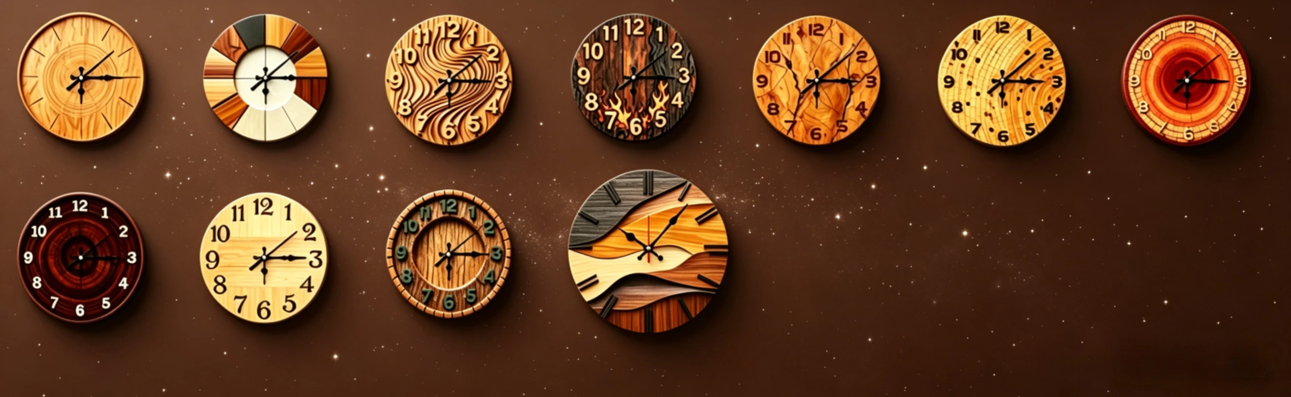 2D-flat Nordic Style Wooden Round Silent Hanging Wall Clock,Suitable For Living Room,Office,Study Room, Bedroom, Home Decoration