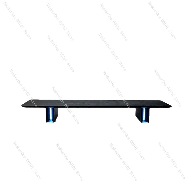 Black Carbon Version Display Stand, Solid Wood Lighting Base, Full-color Adjustable Height Stand, Durable Home and Commercial