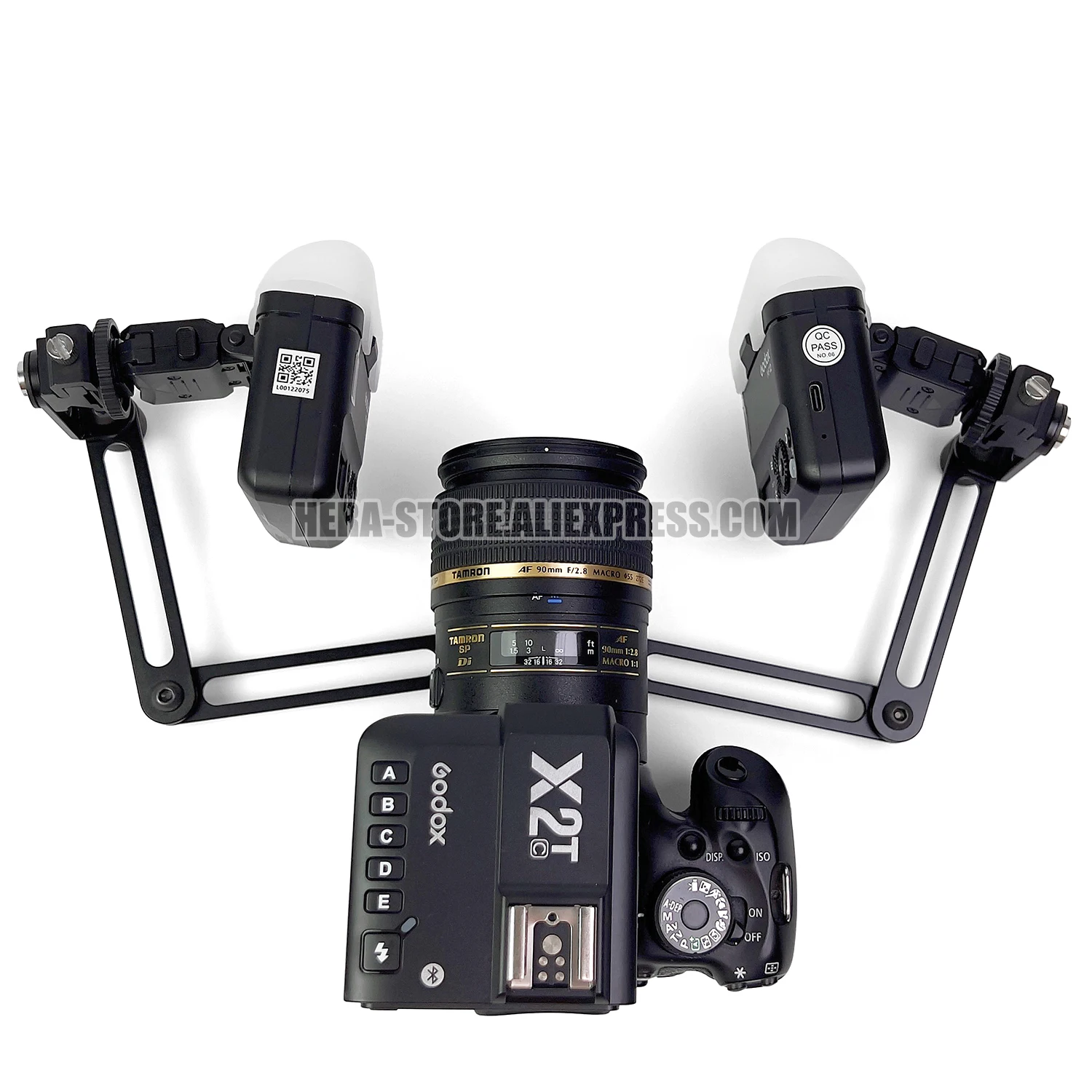 Godox MF12 Orale Makro-Fotohalterung, Doppelkopf-Kaltschuh-Blitzring für Zähne, ästhetisch, vollständiger Gebiss, maxillofacial-Fotografie – Detail 12