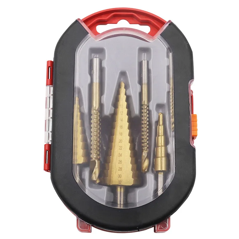 6pcs Step Drill Bit Slot Broaching Saw Drill Set Countersink for Metal Wood 4-12/20/32mm Wood Cutter Set 3 6 8mm Saw Drill