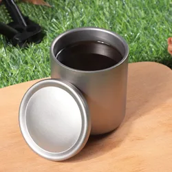 Portable Water Cup with Lid,Double Layer,Pure Titanium,Heat-proof,Anti-Scalding,Anti-bacterial, Anti-mildew,300 ml,450 ml,550ml