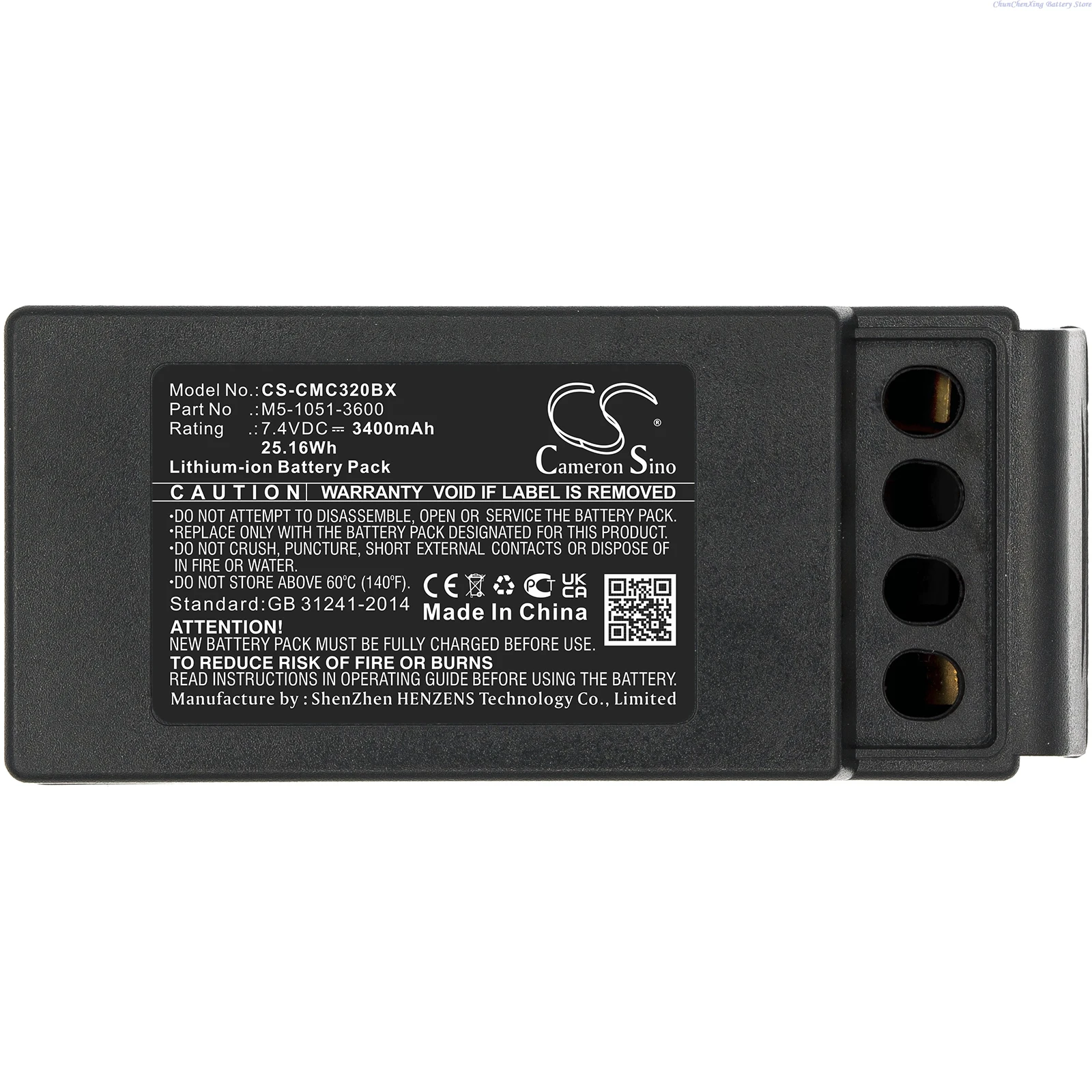 100% NEW【Verison 2】Crane Remote Control Battery M5-1051-3600 for Cavotec M9-1051-3600 EX, MC-3, MC-3000, this is the Version 2