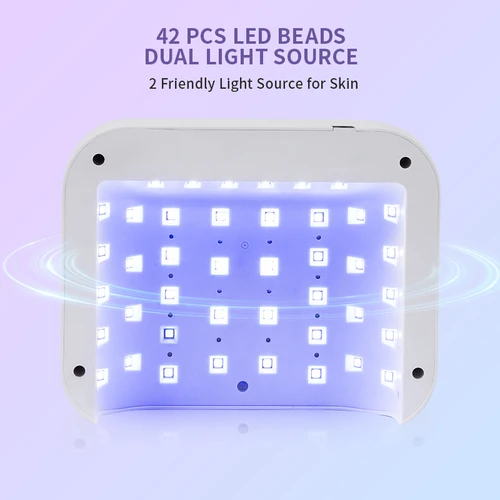 Imagen 2 del producto Lámpara de uñas LED UV recargable, secador profesional, lámpara de secado de esmalte de Gel inalámbrica para manicura con batería integrada, arte de uñas