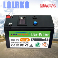 LOLRKO12V 120A/100A/86A/65A/50A/45A/35A 200W LiFePo4 Battery Pack for12V Boat Motors Inverter Solar Powerlar Wind 3D projector