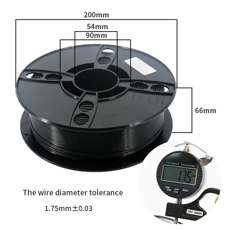 1kg  1.75mm carbon fiber The lines are neatly distributed Slightly conductive 3D printer filaments Hot sales