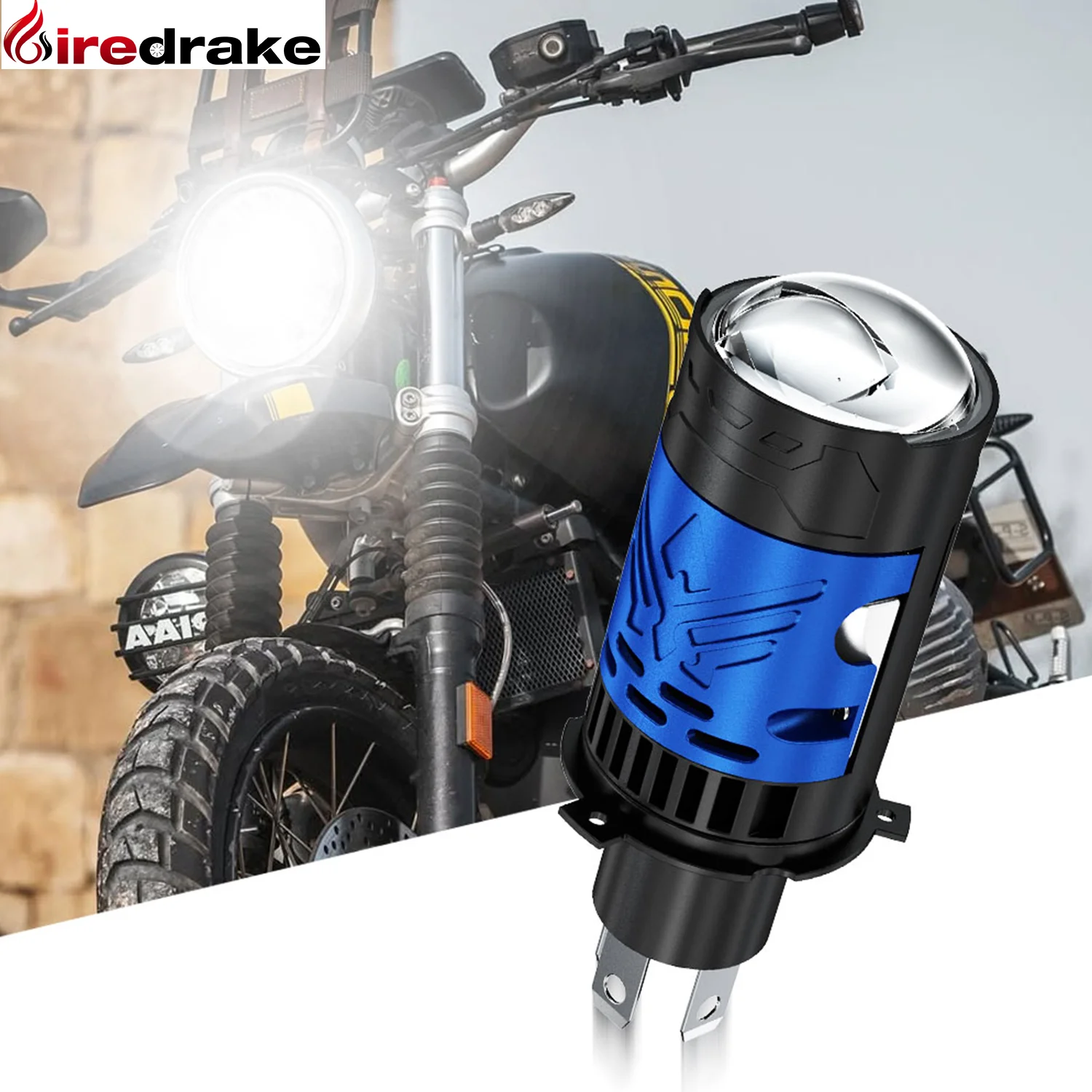 

Motorcycle Headlight H4 Turn Signal Long Range White Ealed Beam Super Brighter Led 6000K for ATV Truck Dirt SUV UTV