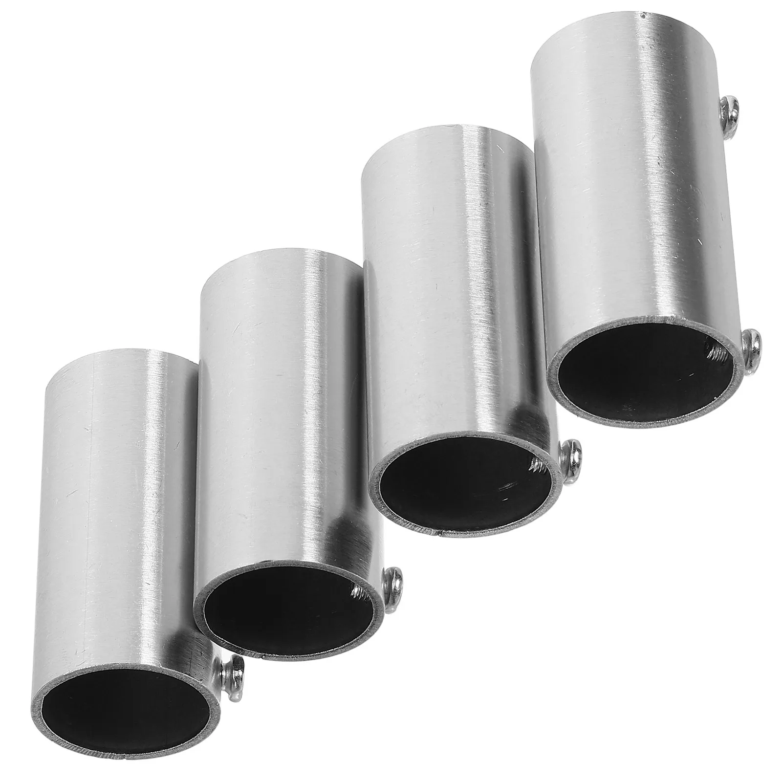 

4Pcs Stainless Steel Straight Pipe Connector Precision Machined Hand Rail Tube Connector for Secure Piping Straight Pipe Fitting