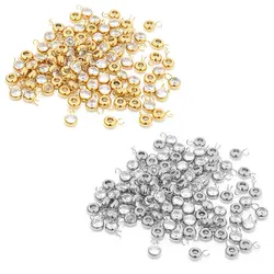 40Pcs Stainless Steel Classic Rhinestone Charm Pendants with Open Jump Rings for Jewelry Making DIY Necklace Earrings Accessorie