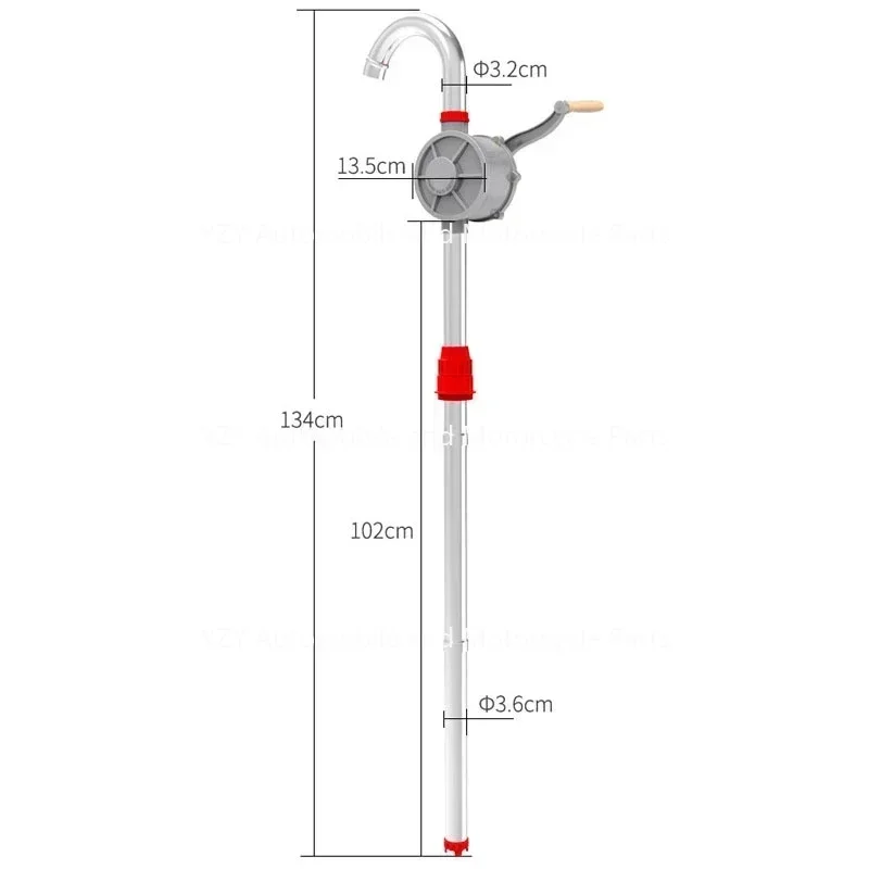 25mm/32mm New Oil Fuel Barrel Heavy Duty Pump Heavy Drum Rotary Manual Hand Pump Diesel  Gas Transfer Tool