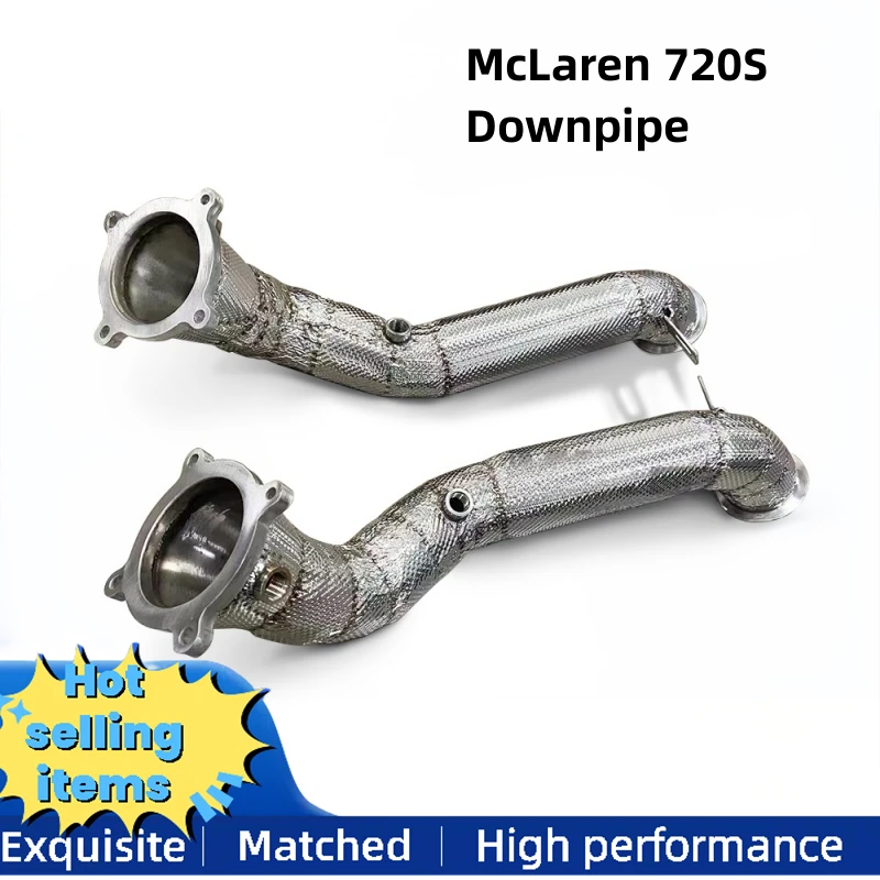 Downpipe with insulation layer suitable for McLaren 720S 4.0T car exhaust system