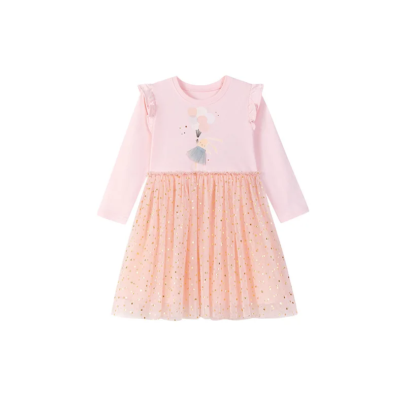 

New Style Girls' Dress Autumn Mesh Children's Dress Cute Baby Dress
