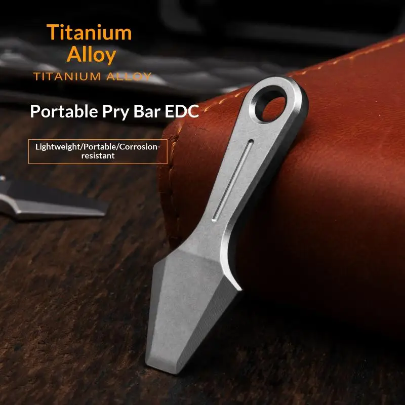 Titanium Alloy Crowbar Bottle Opener Mini Keychain EDC Multi