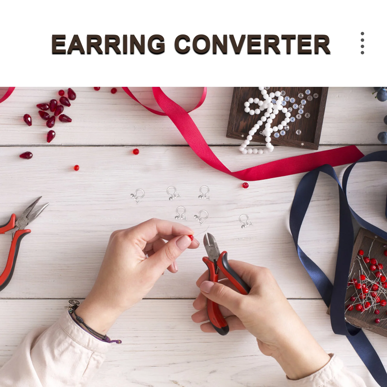 

100Pcs Ear Clip Converter Invisible Clip on Earring Backs for Non Pierced Ears DIY Earring Making Accessories Jewelry Findings