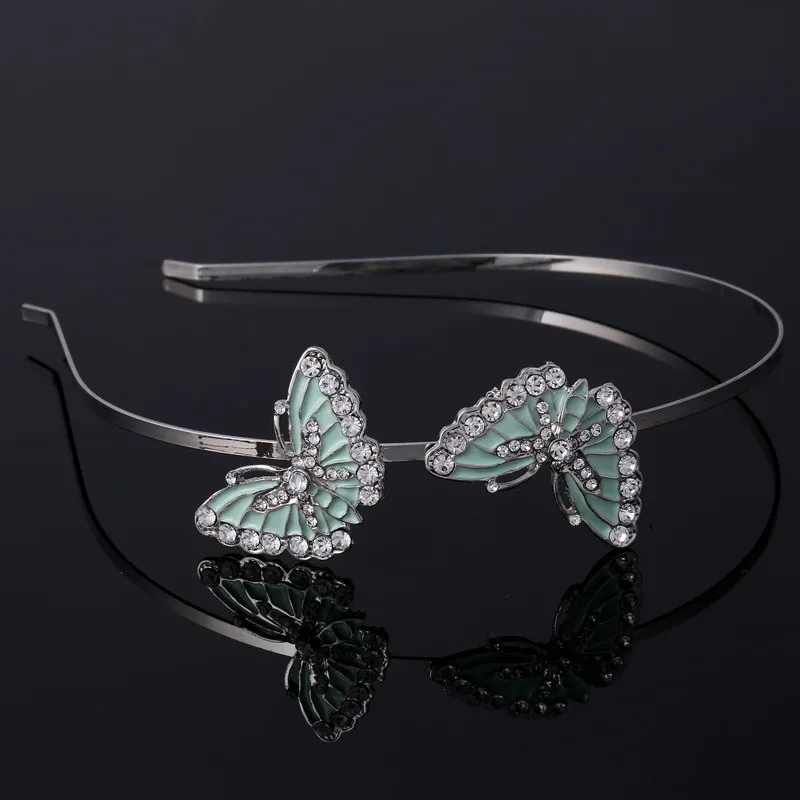 Deluxe butterfly hair bands women\'s vintage hair bands headbands bridal bridesmaid headdress metal crown hair bands