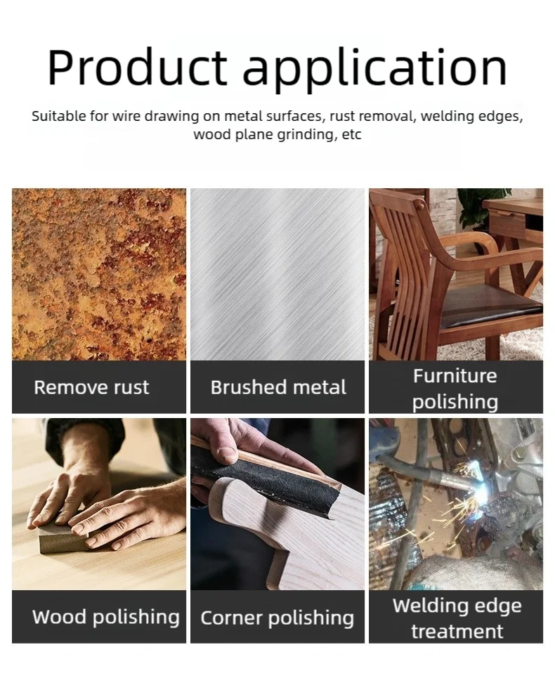 Pneumatische draadtrekmachine Pneumatische bandschuurmachine Polijstmachine Metaalroestverwijdering Polijstmachine met 10 stuks 60 x 260 mm schuurbanden