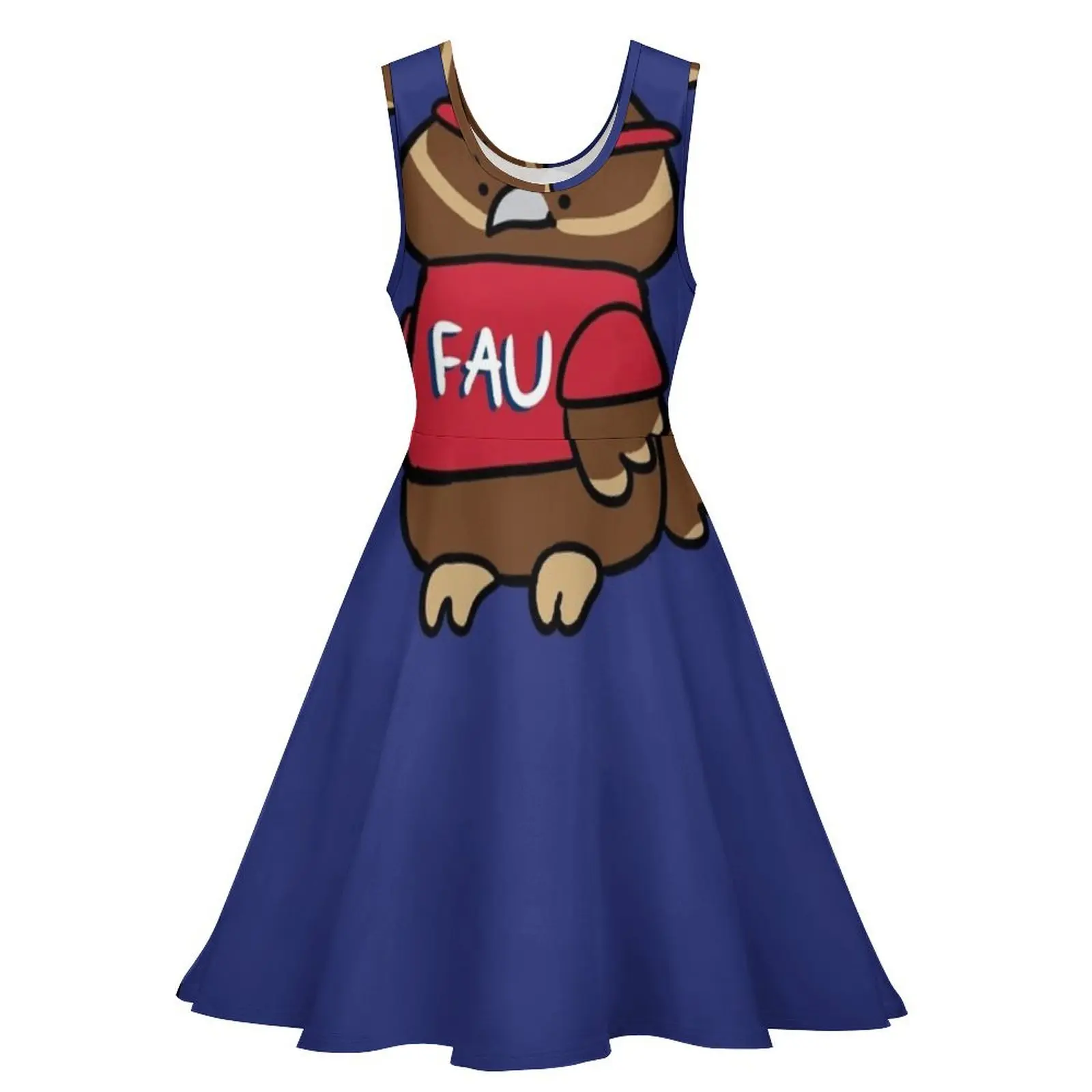 Owlsley the Owl - Florida Atlantic University Sleeveless Dress women