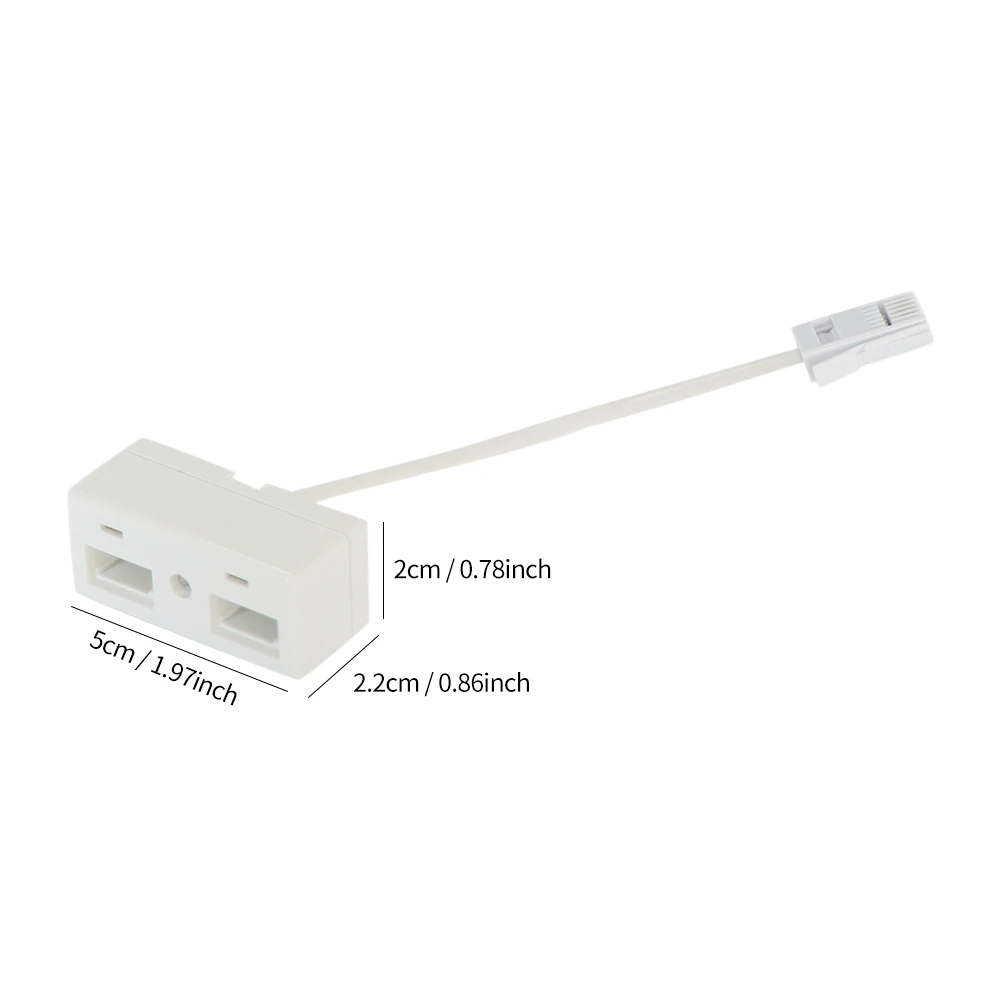 양방향 전화 스플리터 수-듀얼 암 케이블 전화 벽 어댑터, 영국 전화용 흰색 분리기