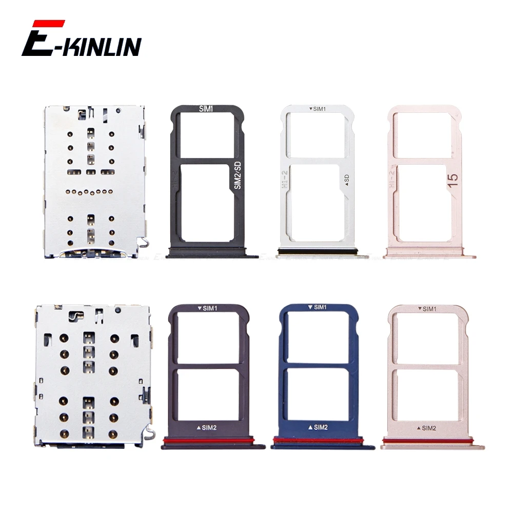 

Micro SD / Sim Card Tray Socket Adapter For HuaWei Mate 10 Pro Lite Connector Holder Slot Reader Container Parts