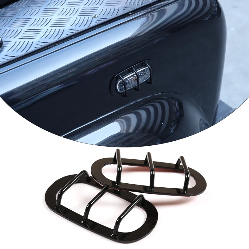 

Carbon Steel Car Side Fender Turn Signal Light Lamp Protective Cover For Land Rover Defender 90 110 130 2004-2018 Lamp Hoods