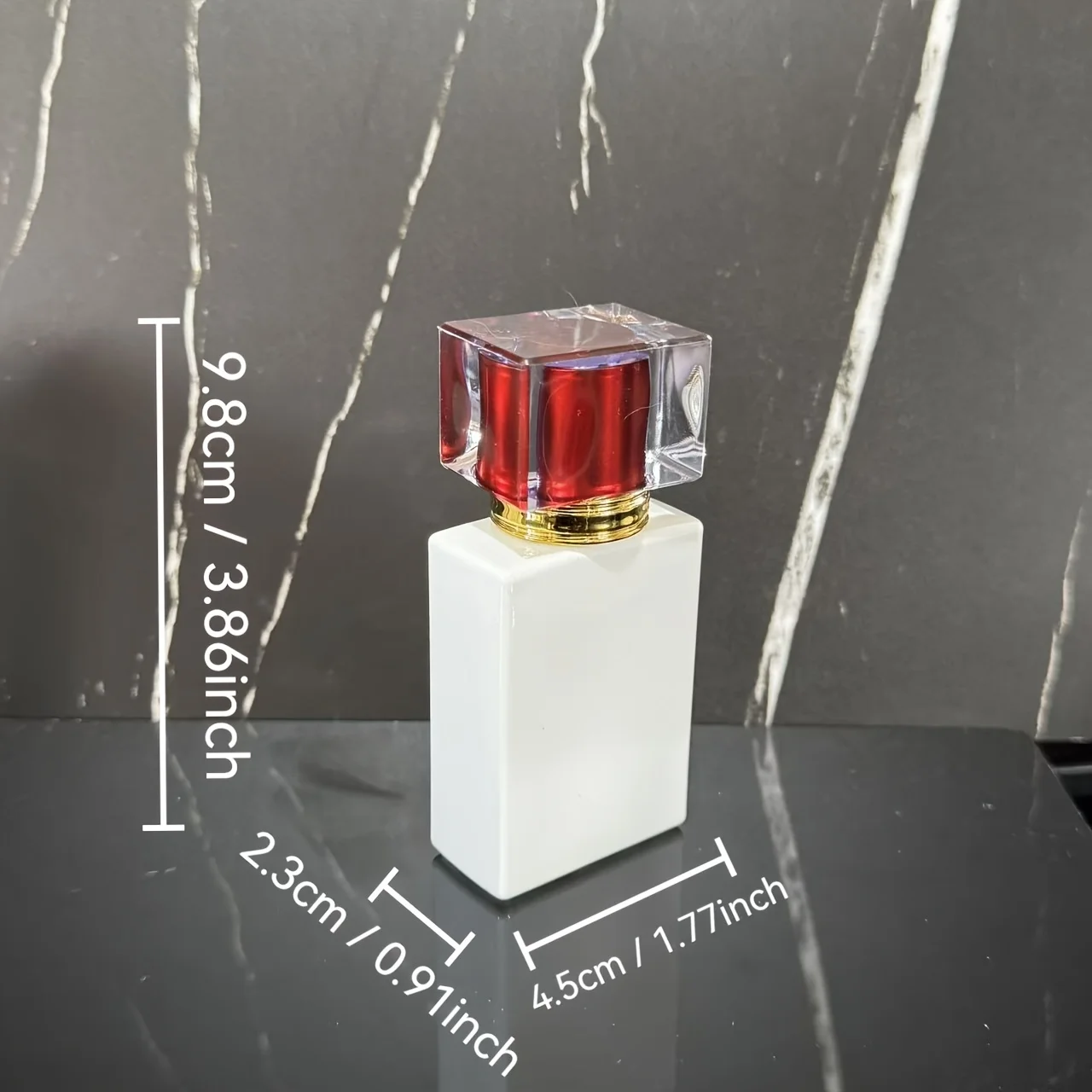 زجاجة رذاذ عطر من الزجاج الأبيض مع فوهة - بخاخ عطر للسفر قابل لإعادة الملء، خالي من مادة PVC وعديم الرائحة، مناسب لمستحضرات التجميل #2