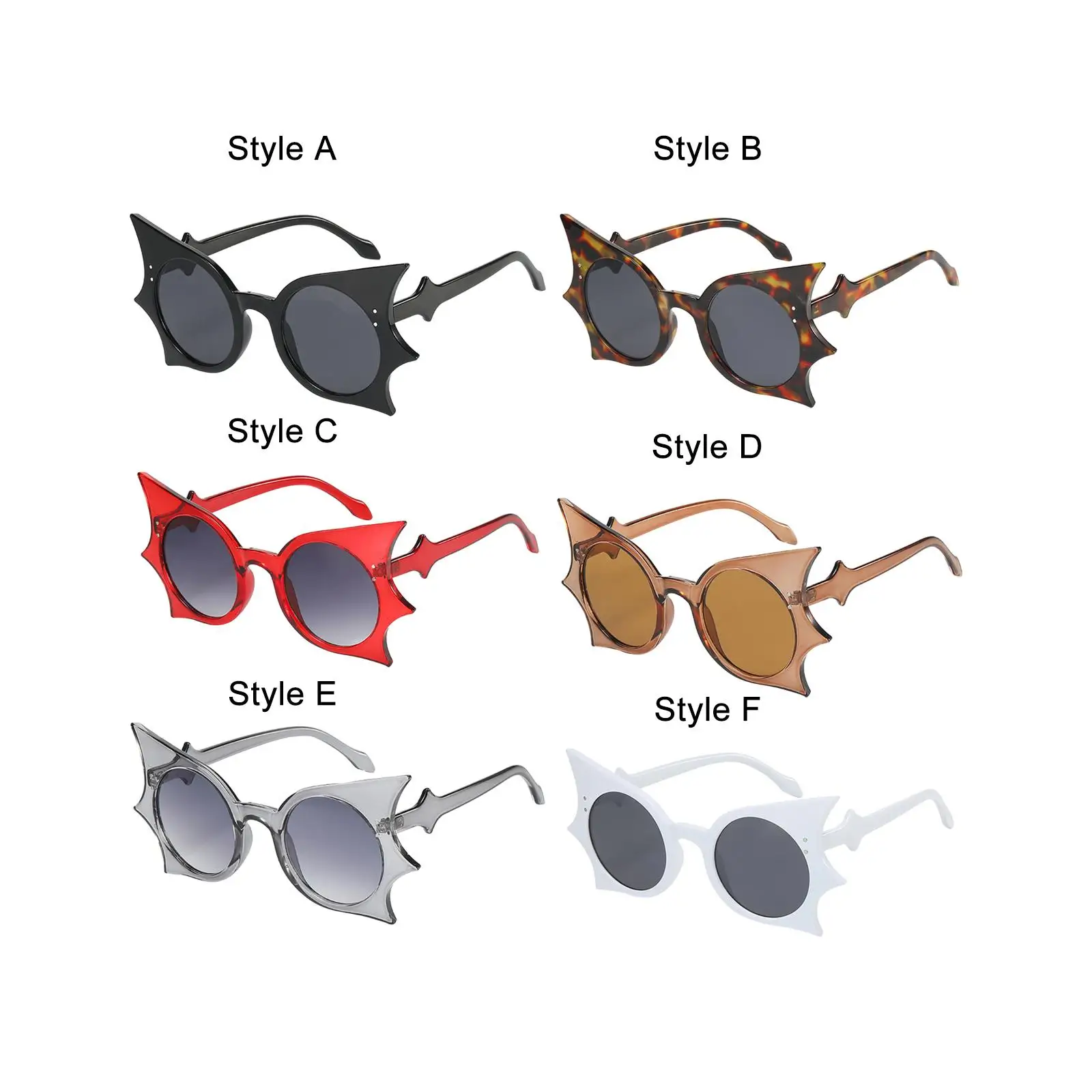 Bat Shape Sunglasses Lightweight European Hip Hop Woman Sunglasses for Stage Performance Shopping Traveling Fishing Vacation