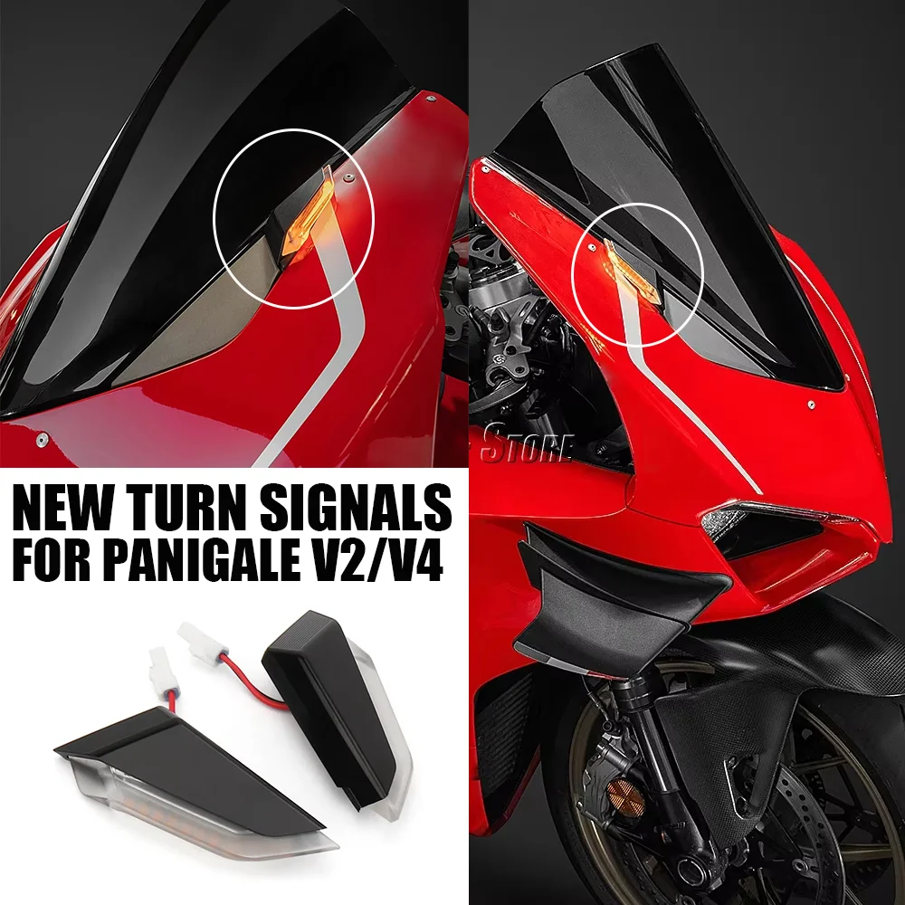 LED Turn Signal Lamp Front Flowing Flash Indicator Lights Running Light For Ducati Panigale V2 PANIGALE V4 V4S V4R V 2 V 4 S R