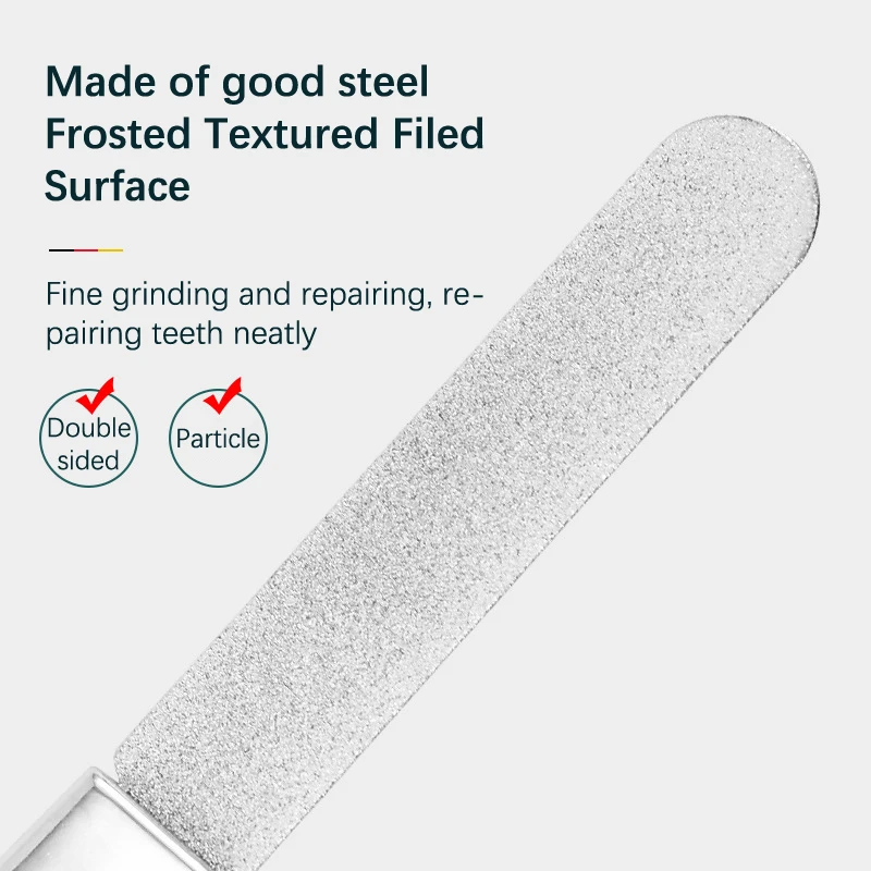 Wisdom Tooth Sandpaper Stick Stainless Steel Teeth File Tooth Grinding Tools Dental Correction Tools Tooth Alignment Silvery