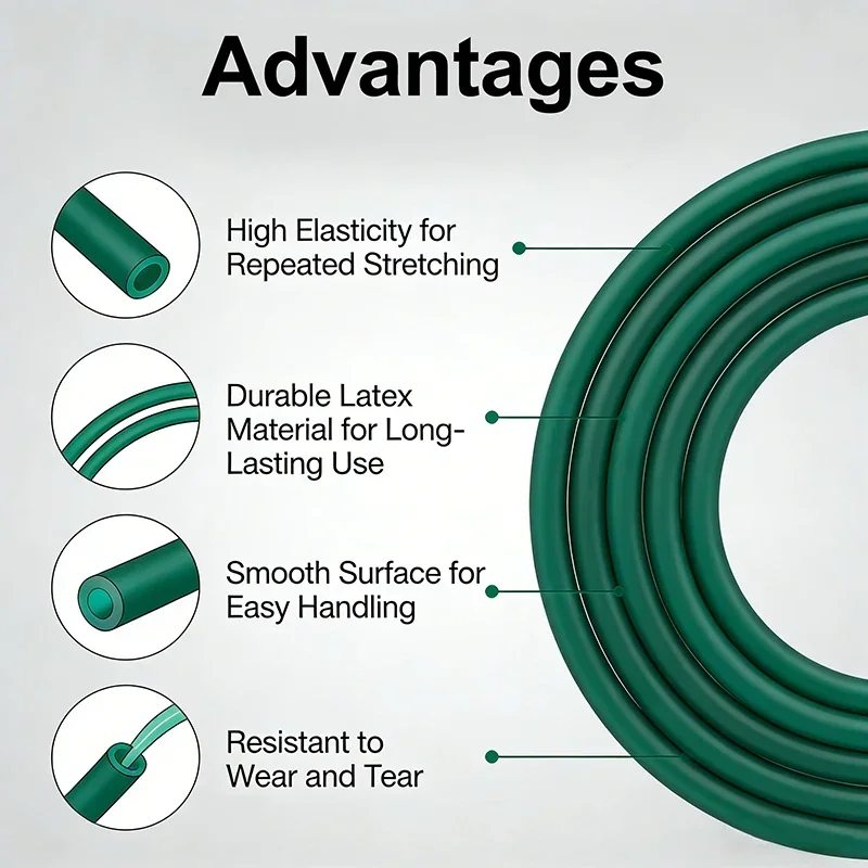 Natural Latex Rubber Hose Ice Green 2040/3060/3070/4090mm Antifreeze High Resilience Fit for Slingshot Binding Speargun Band