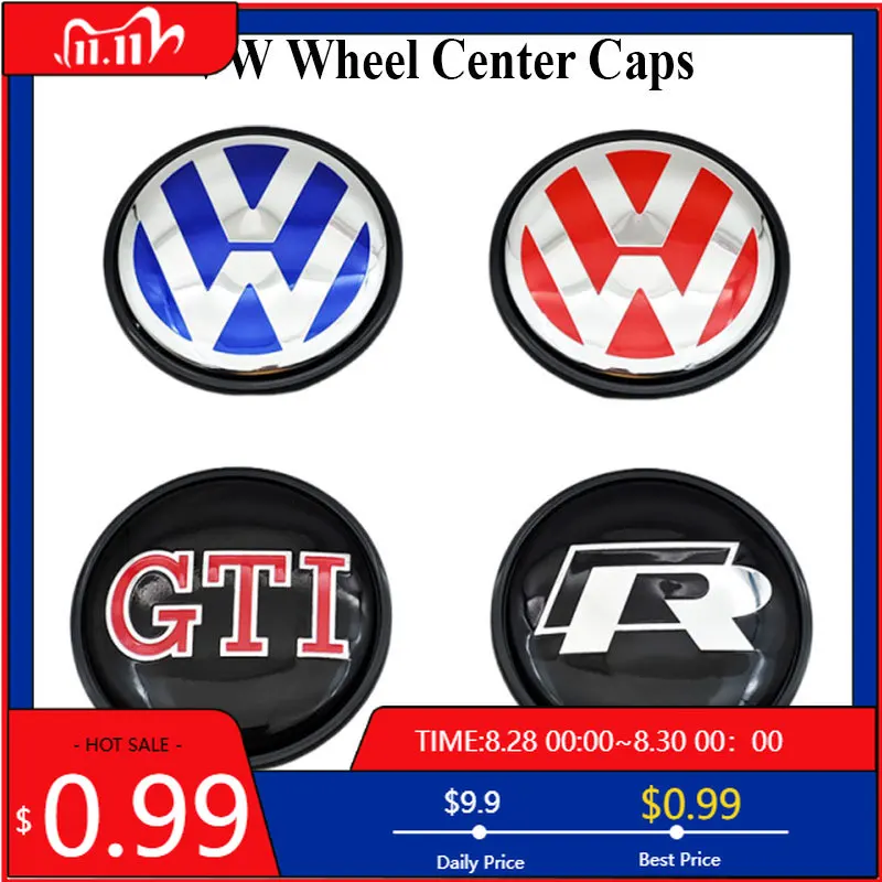 

Колпаки ступиц 20 шт. 65 мм ABS, центральные колпаки автомобильных колес для Volkswagen VW R GTI Golf 6 Passat CC Magotan Touran Tiguan Lavida 3B7601171 Ac