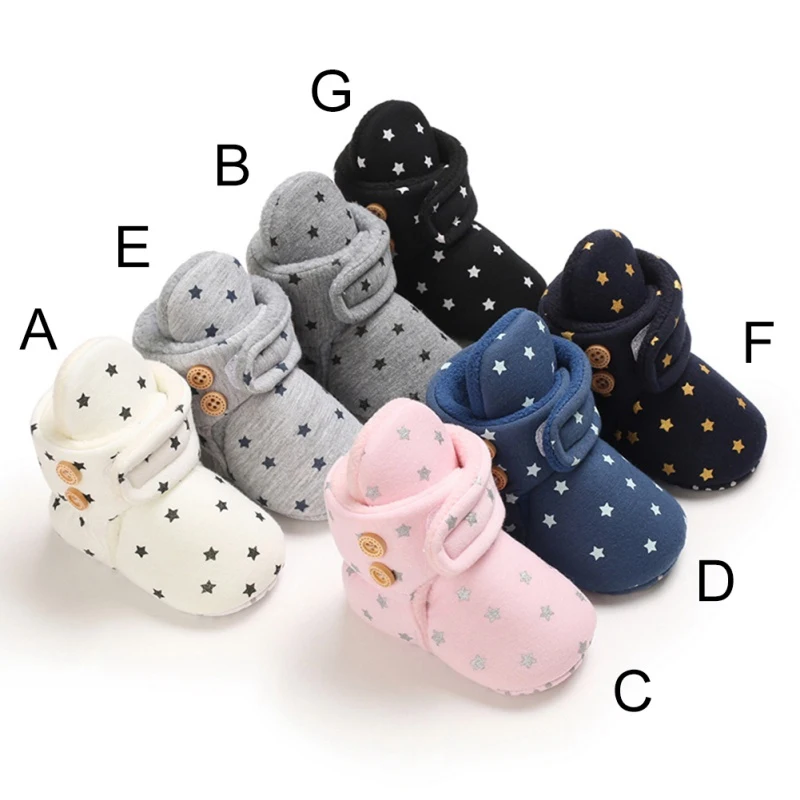 Winter Snow Boots For Newborn Baby Girls Boys Booties Keep Warm Plush Inside Anti-slip Infant Toddler Soft Bottom Shoes