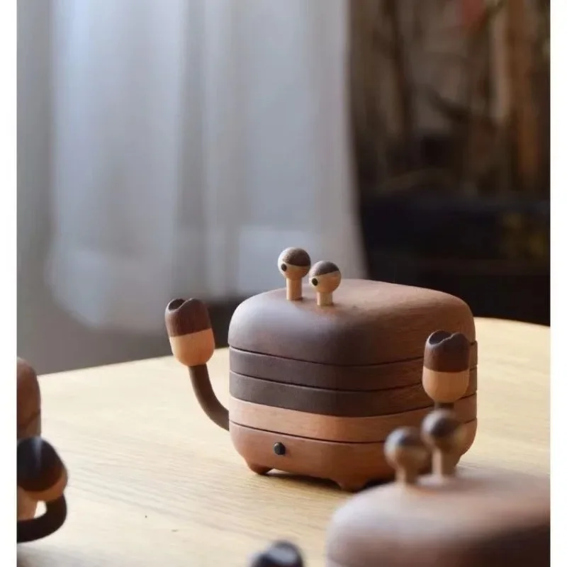 Coaster solid wood anti-scalding and heat insulation, coaster cute creative home decoration