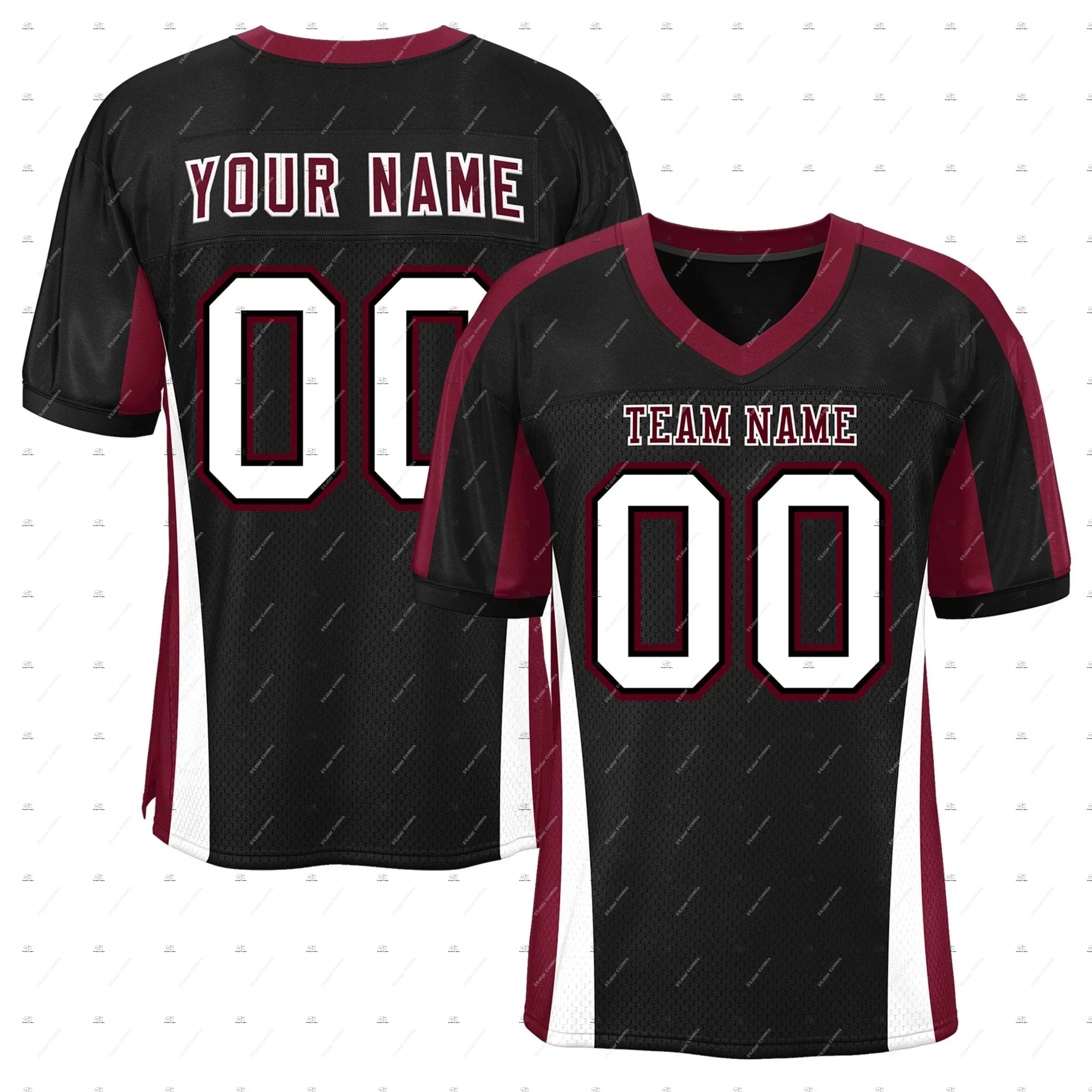 Custom Name Gradient V-Neck Football Soccer Jersey Shirts Colorful Vintage Retro 3DPrint Harajuku Summer Short Sleeves T-Shirt U