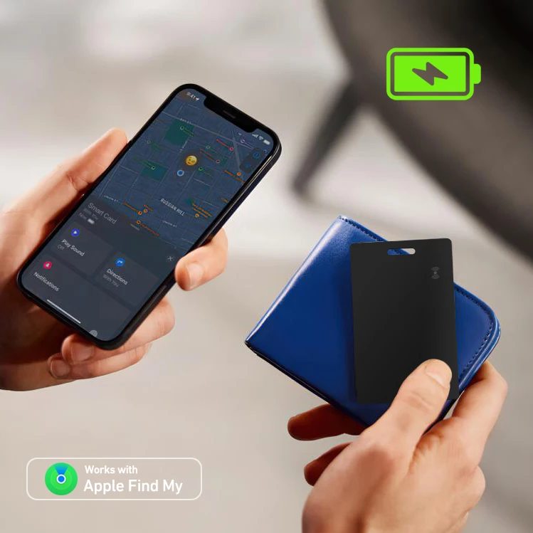 

Ультратонкая карта Find My Tracker 1,65 мм | умная мини-воздушная бирка для отслеживания местоположения | Глобальный GPS-локатор для кошелька и багажа