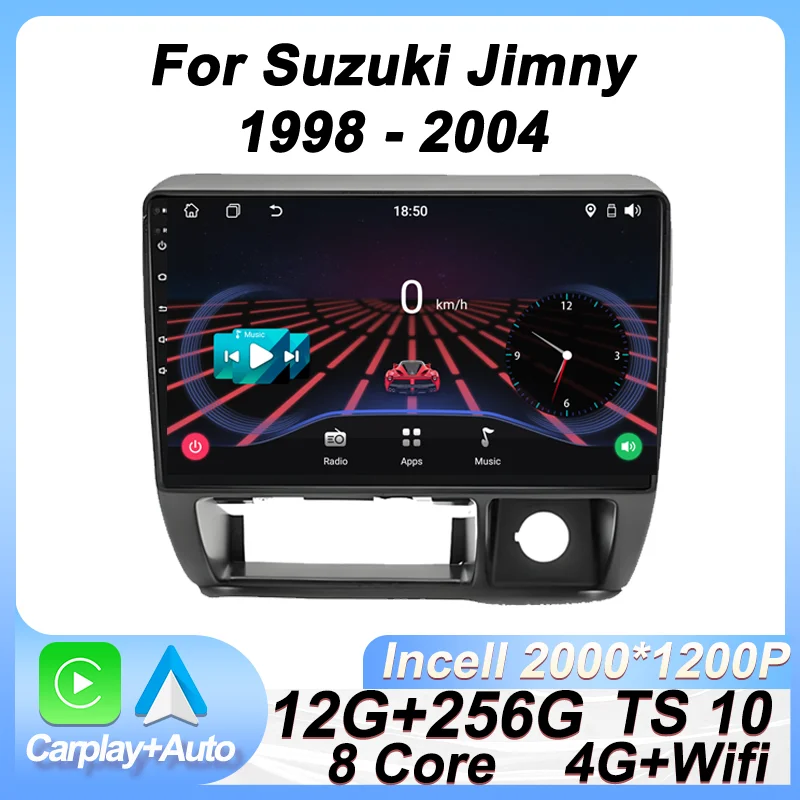 

For Suzuki Jimny 1998 - 2004 Car Audio Player Carplay Android Auto 8 Core Car Radio AutoMotive BT Navigation GPS Touch Screen