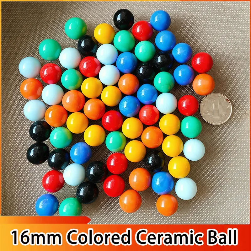 

12~180pcs 16mm Colored Ceramic Ball Solid Color Glass Balls Crystal Ball Transparent Decoration Fish Tank Balls DIY Accessories