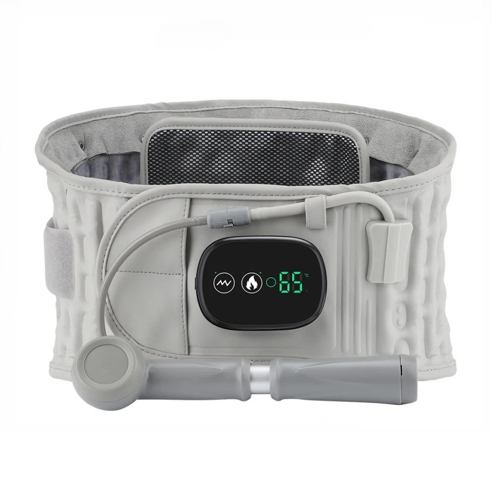 

Lumbar Traction Device,Hot Compress Massage,Heating Airbag Inflatable Decompression Back Belt,Men Women Waist Support Belt