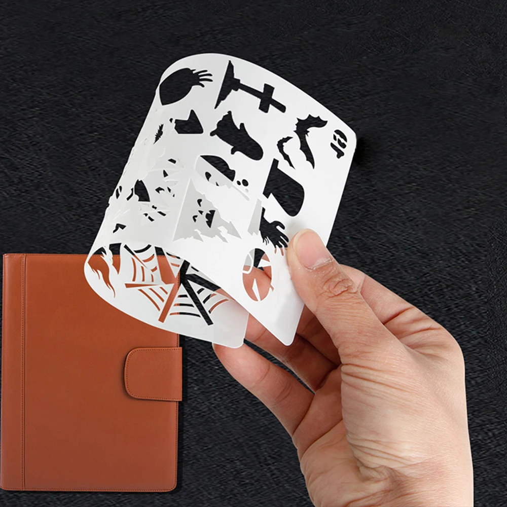 1pc Drawing Stencils Hollow Out Design PET Material Template Reusable for Children Students DIY Painting Craft Notebook