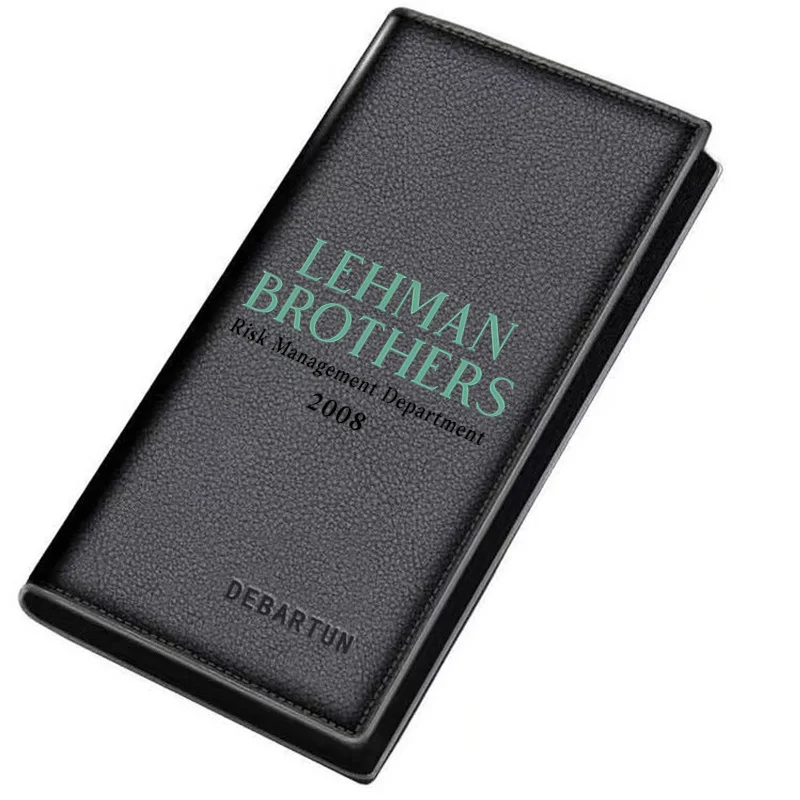 Lehman Brothers Risk Management Department Men's Long Wallets Business Stylish Printing Design Casual Use Christmas Valentine's