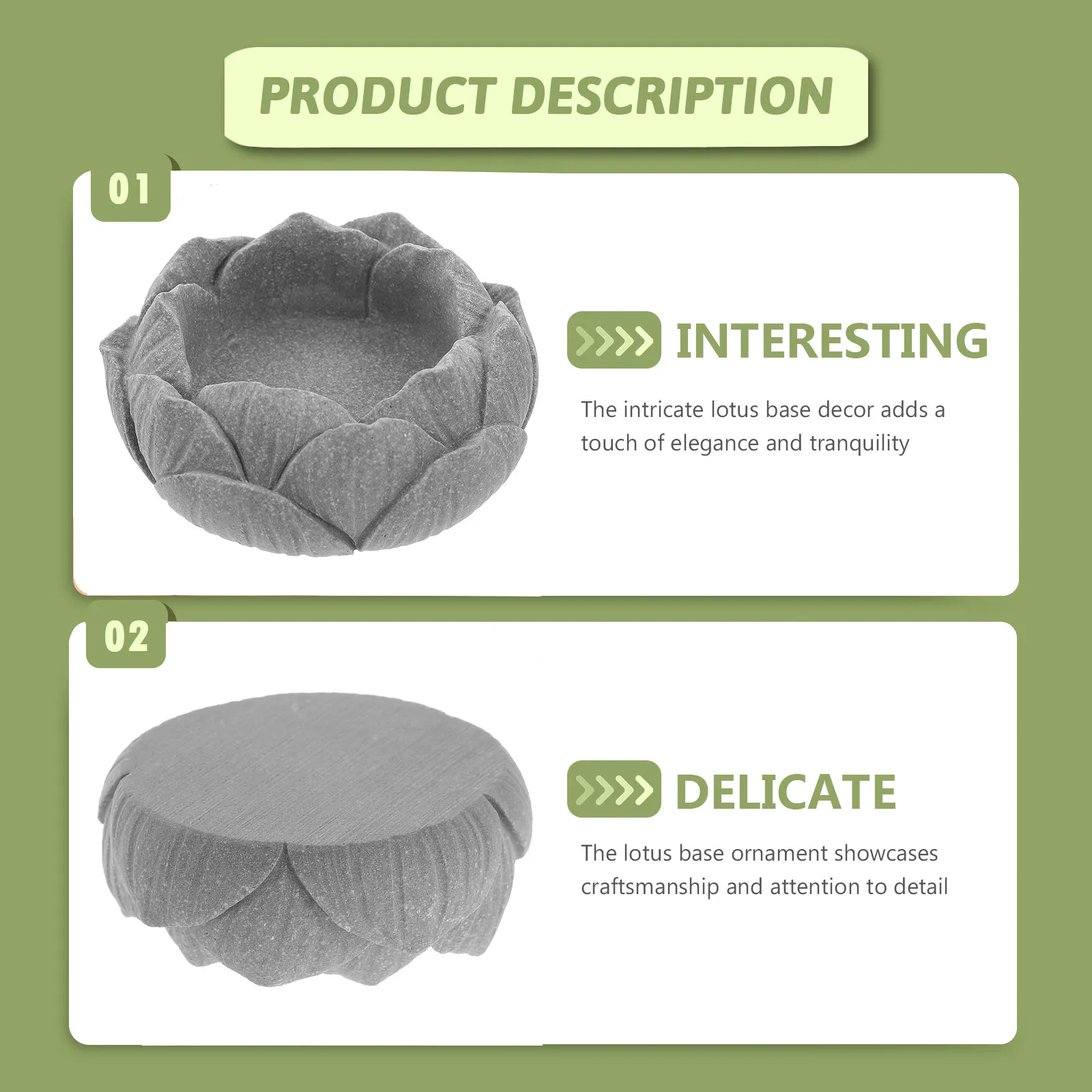 Chinese Style Sandstone Statue Lotus Base Scene Layout Micro Landscape Decoration Aquarium Fish Tank Tabletop Decoration