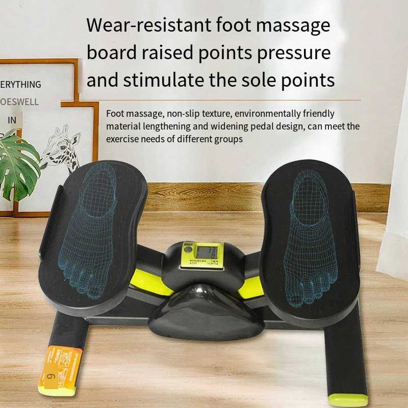 Stepping Machine, Portable Mini Stair Steppers with Resistance Bands, Non-Slip Foot Pads with LCD Display, Step Fitness Machines